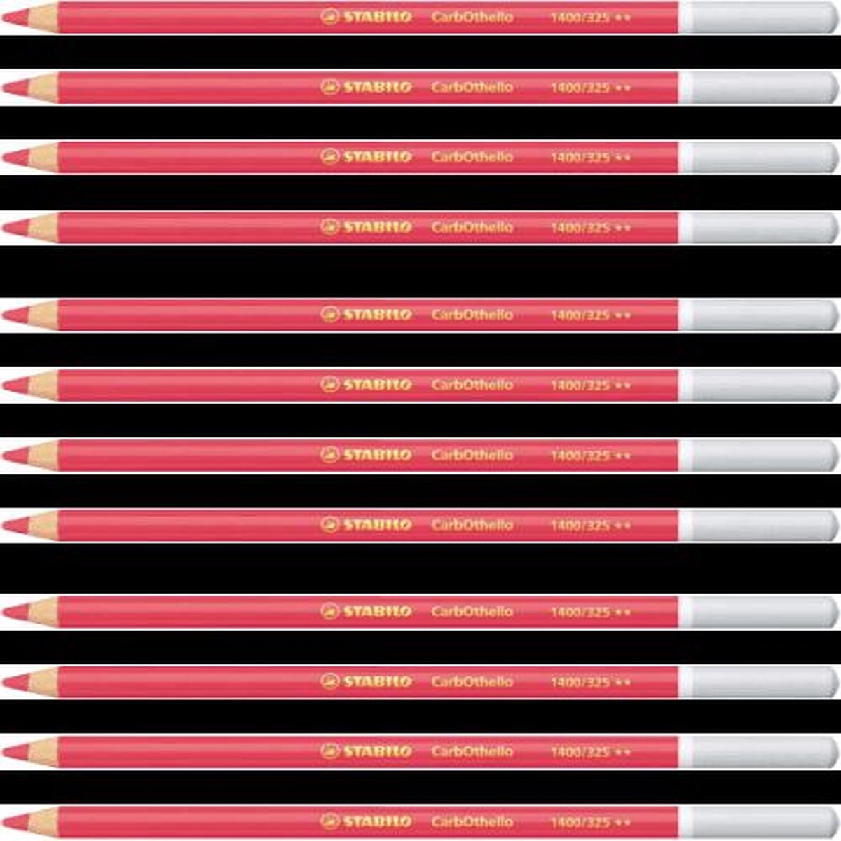Kleurpotloden STABILO CarbOthello kalkpastel donkerkarmijnrood | 12 stuks
